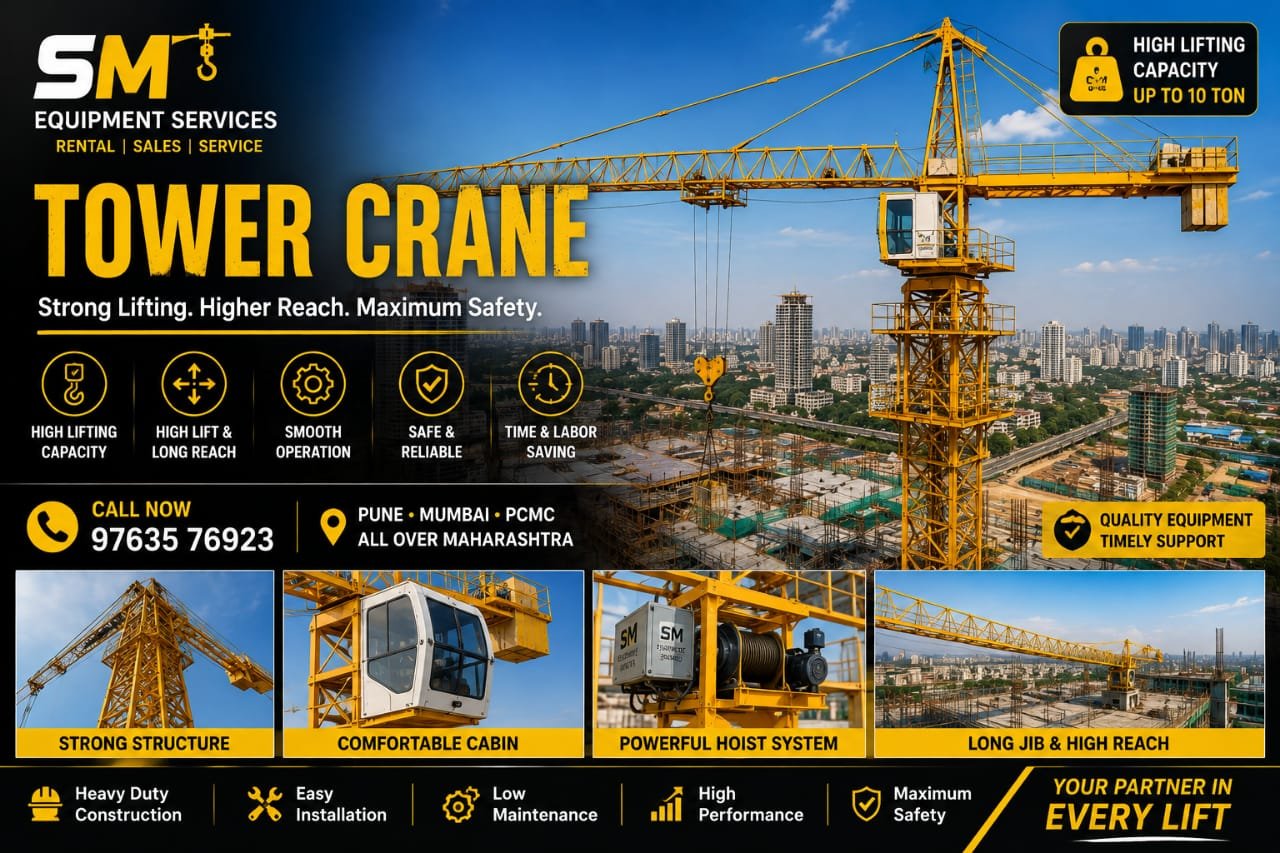 Tower crane rental banner